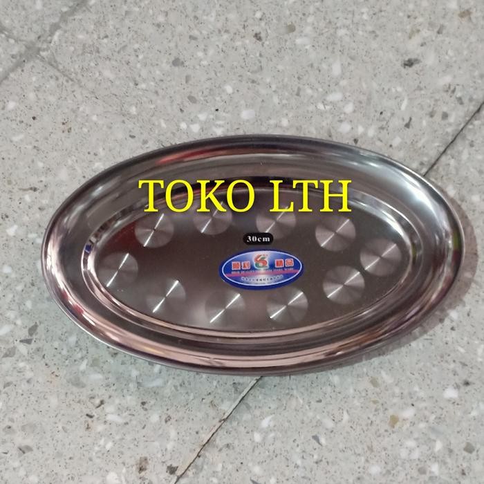 LODOR PIRING SAJI OVAL STAINLESS TEMPAT WADAH SAJI MAKANAN