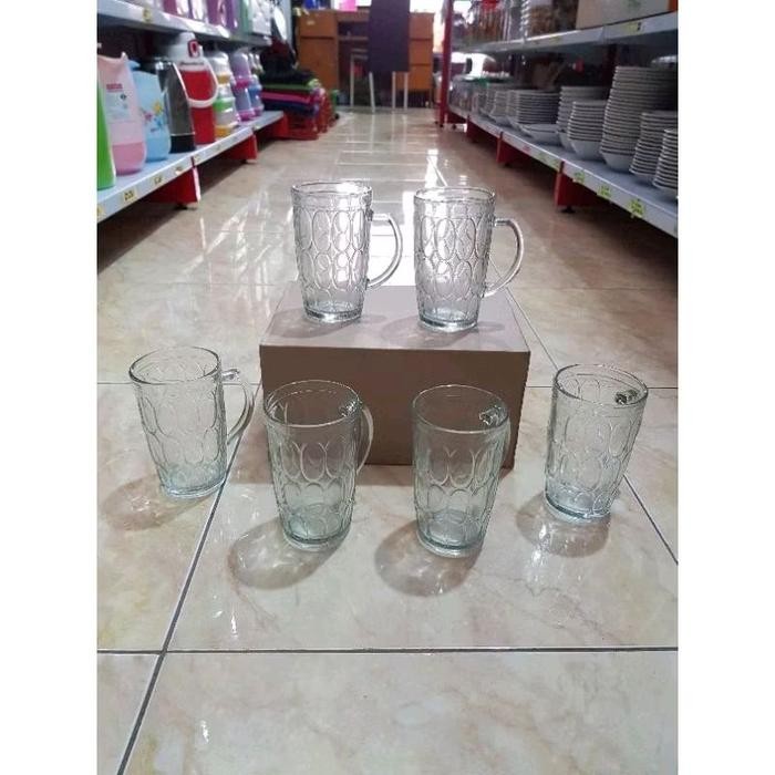 Gelas es teh manis/Gelas beling jempol/Gelas Bir IE (per 6pcs)