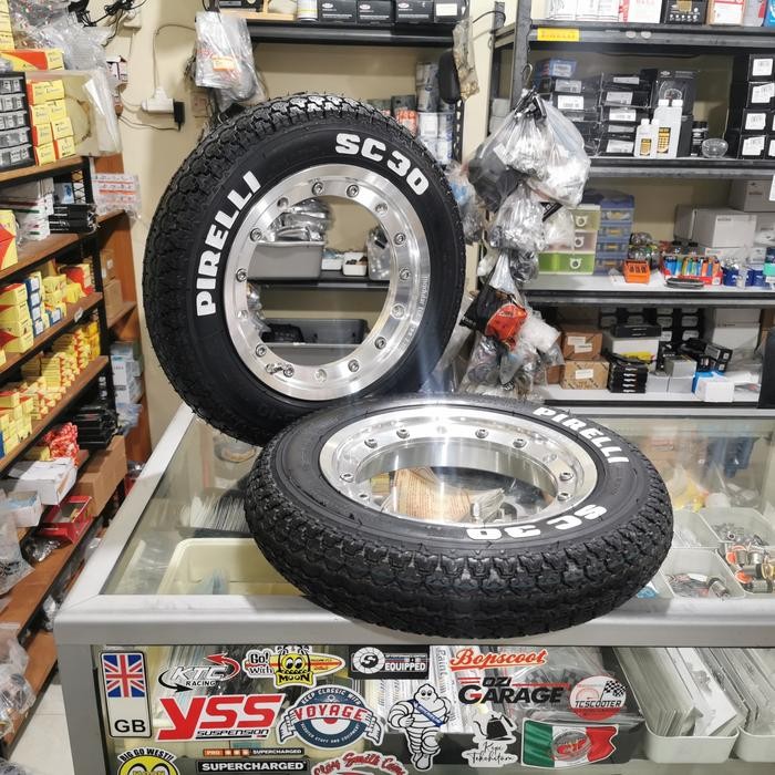 Velg Tubeless Ring 10 Modular GS Polish set Ban Pirelli SC 30 classic