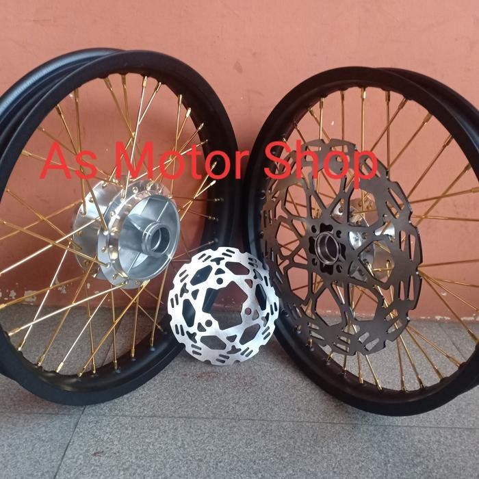 VELG SET ROSSI 215 250 RING 17 TROMOL PLUS PIRINGAN SATRIA FU150