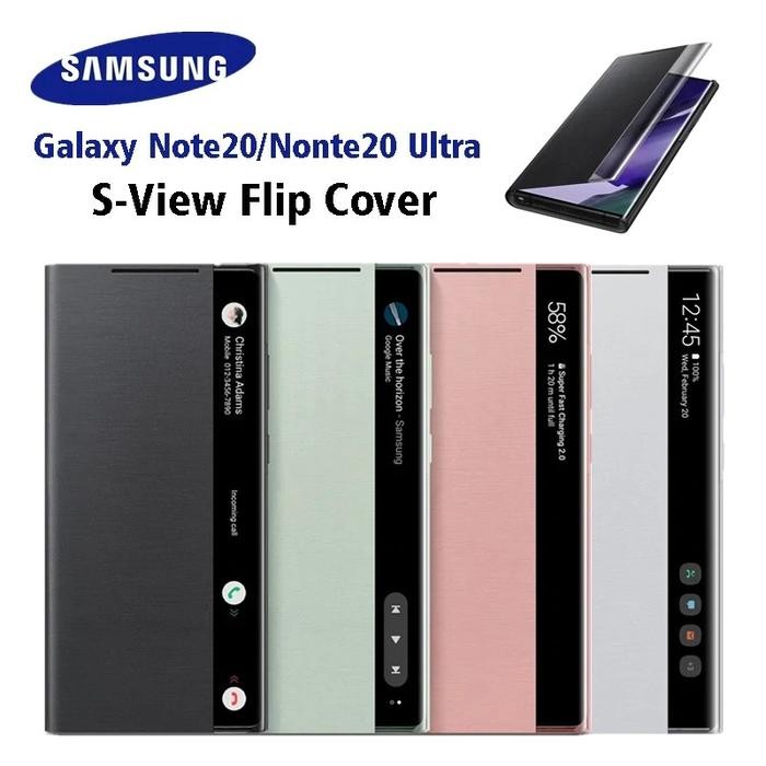 Flip Clear View Cover Case Untuk Samsung Note 20 Ultra 20Ultra