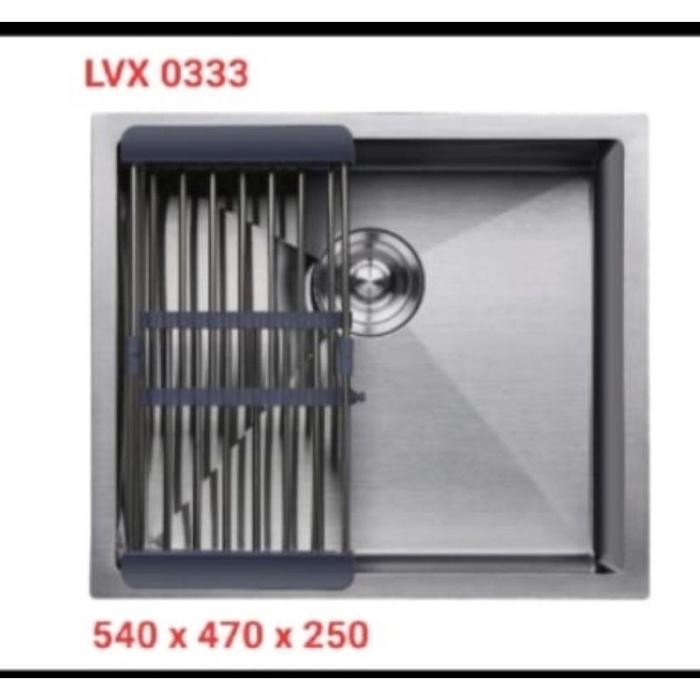 kitchen sink stainless 304 lavenia LVX 0333 Bak Cuci Piring Undermount