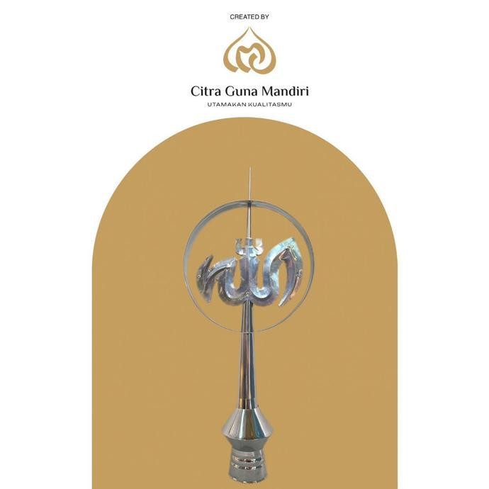 ASLI Best Oren Kubah Masjid Lafadz ah Stainless Ukuran Kecil READY STOCK