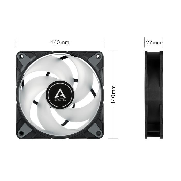 ARCTIC P14 PWM PST A-RGB 14CM CASE FAN - BLACK - FAN 14CM
