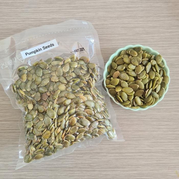 

Terbaru Pumpkin Seed Biji Labu Mentah Kuaci Grade AAA Premium 500gr