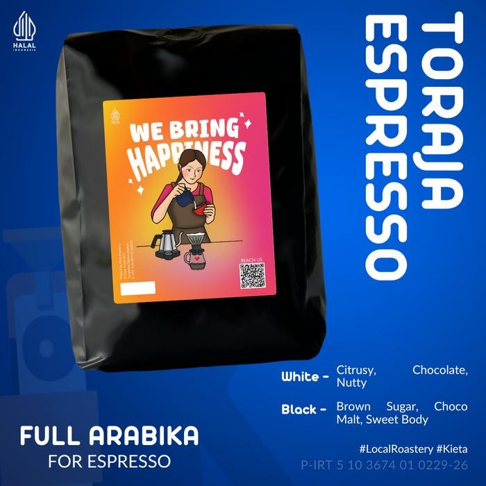 

Biji Kopi Arabika Toraja Espresso 250gr