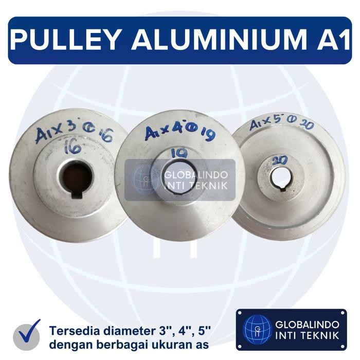 PULI / PULLY / PULLEY DINAMO KOMPRESOR ANGIN ALUMINIUM A1 3" 4" 5"