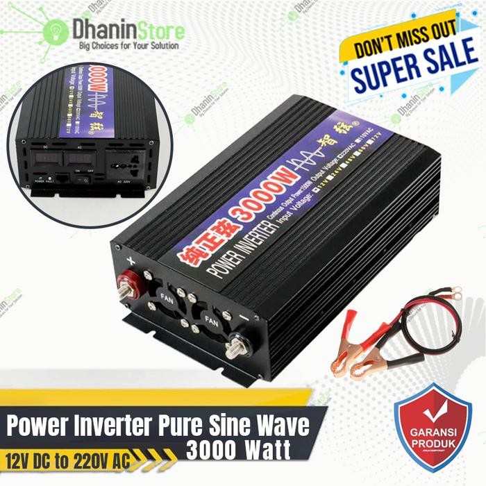 POWER INVERTER SUNYIMA DC 12V KE AC 220V PURE SINE WAVE PSW 3000 WATT