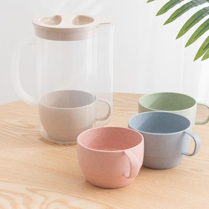 TEKO GELAS MINIMALIS 5 IN 1 PITCHER MINUMAN CERET