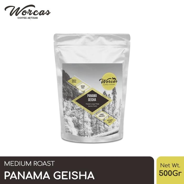 WORCAS Arabica Panama Geisha Natural 500 Gram - Medium Roasted Coffee