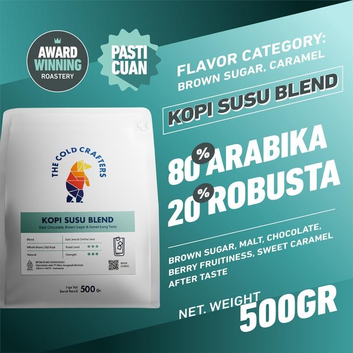 

Kopi Susu Espresso Blend Minuman 500GR Arabica 80% Robusta 20% Kekinian Biji Bubuk Roasted Coffee