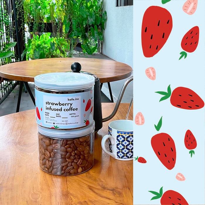 

Strawberry Infused Coffee Kafein 100 gram