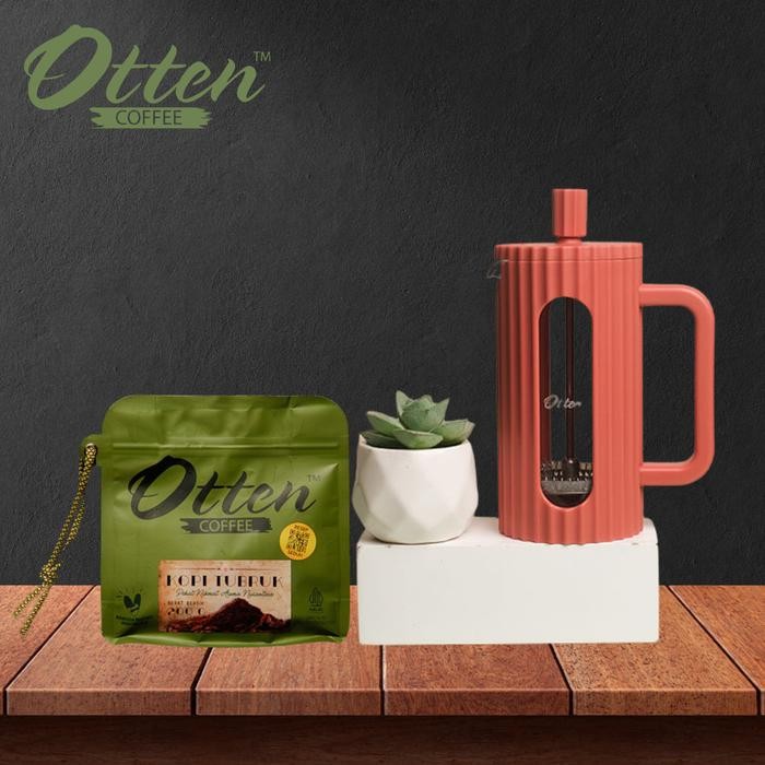 

Otten Kopi Tubruk Blend Legendaris 200gr + Kaia French Press 350ml Kopi Bubuk Hitam Harum Premium