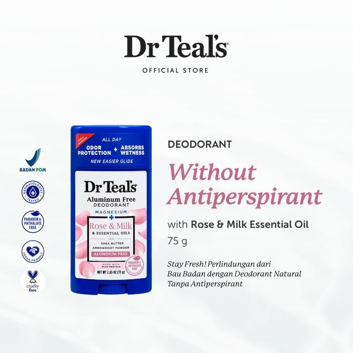 Pilihan- Dr Teal'S Deodorant Magnesium/Deodoran Tanpa Antiperspirant - Rose Essential Oil &