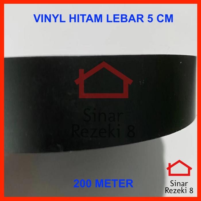 50 Mm Edging Hitam / Vinil Vynil Dof Dop Pvc Edging Taco Plimir Roll Anyaman Pagar Pager