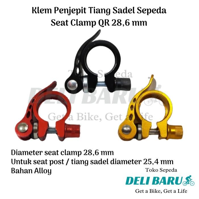 JTTOP" SEAT CLAMP QR STANDAR 28.6 UNTUK SEATPOST 25,4 SEPEDA ANAK BMX MINION