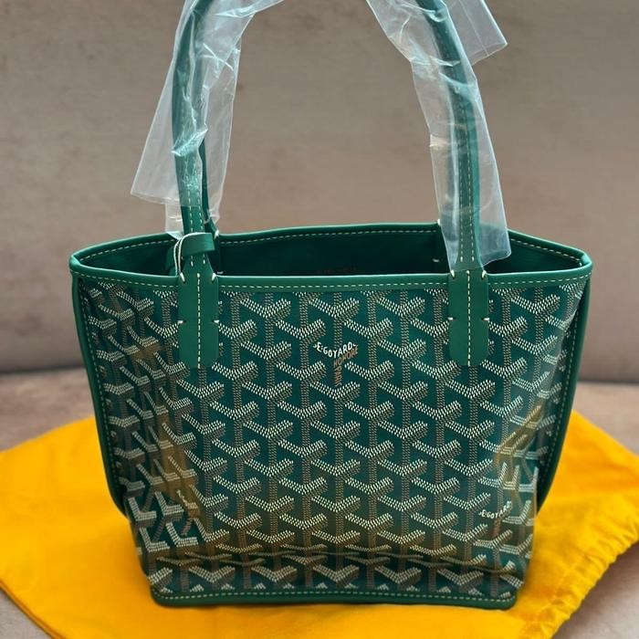 New Goyard Mini Anjou Green Fullset Promo