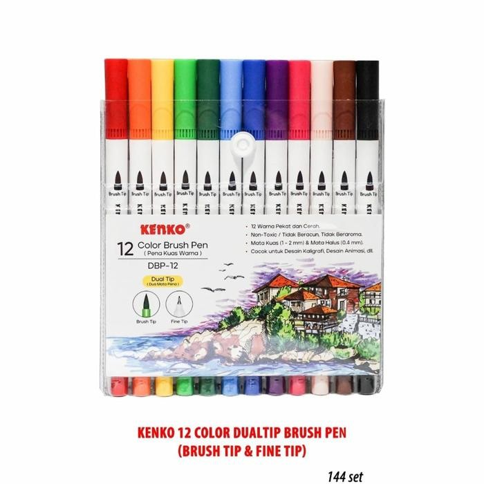 

Spidol Brush Pen 12 Warna Kenko Dbp12