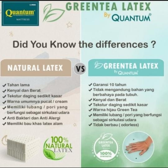 Quantum Topper Greentea Latex DNA 12 cm - 140x200cm