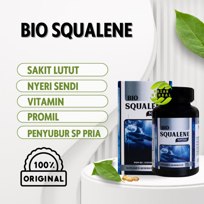 BIO SQUALENE Penyubur Sperma Pria, Banyak Kental, SP Encer Dikit, Azoospermia, Promil, Minyak Ikan