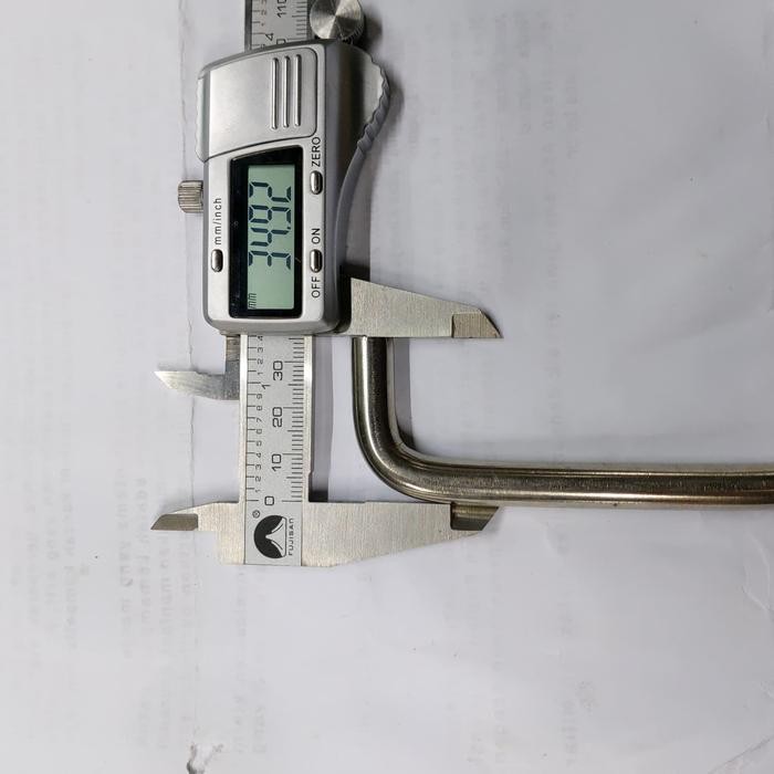 Handle Stainless Steel 10Cm Tinggi - Tarikan U Stainless Steel As 10Mm