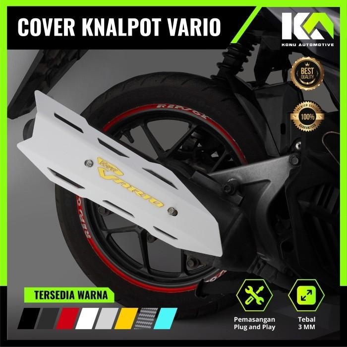 COVER KNALPOT VARIO 125 150 CBS ISS 2018 2019 2020 2021 TUTUP KENALPOT