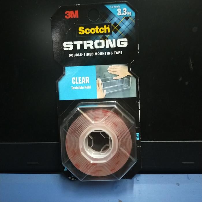

Stok Baru double tape 3m clear transparant