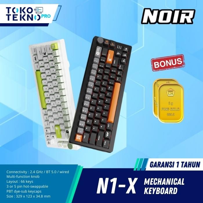 Noir N1x / N1-X Wireless Mechanical Gaming Keyboard VIA Compatible