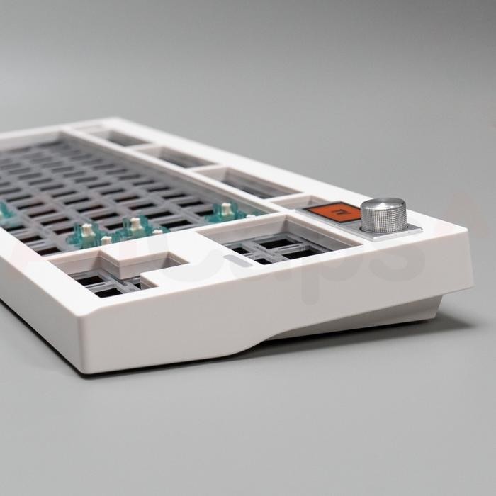 ZUOYA GMK87 TKL Mechanical Keyboard Kit 80% Barebone Hotswappable Tri-Mode RGB Hitam/Putih