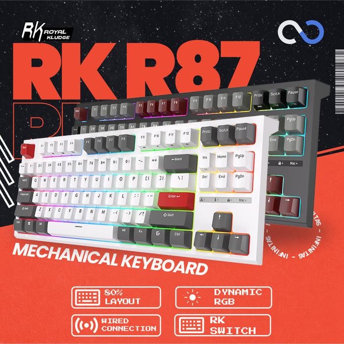 Royal Kludge RKR87 / RK-R87 / RK-87 / RK87 Hotswap Mechanical Keyboard