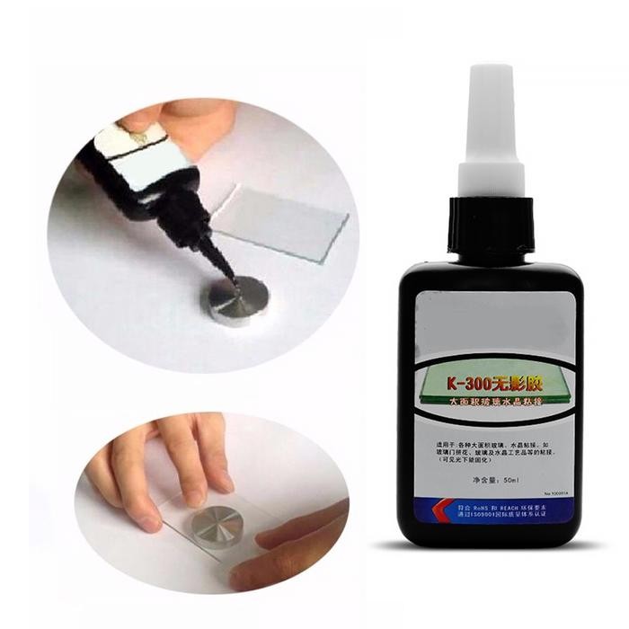 

Stok Baru 1 Bottle UV Glue Curing Adhesive Glass Crystal Bonding K-300 50ML