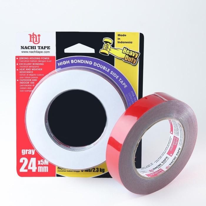 

Stok Baru Double Side High Bonding Double Side Tape 24 mm x 5 meter Gray Abu