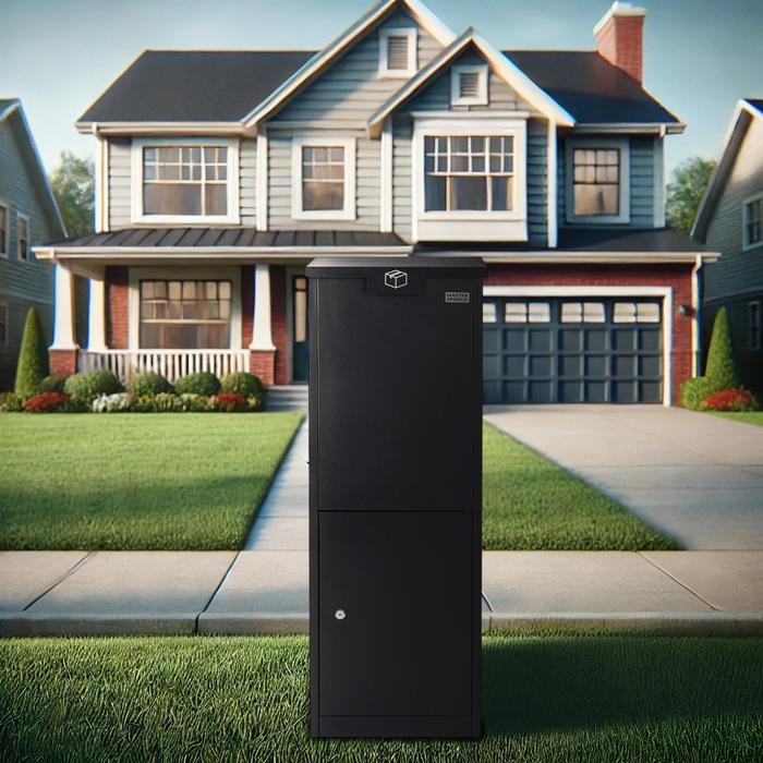 

Maersp Kabinet Parcel Front Opener Hitam Parcel Box Lemari Paket Tempat Penyimpanan Paket Kotak