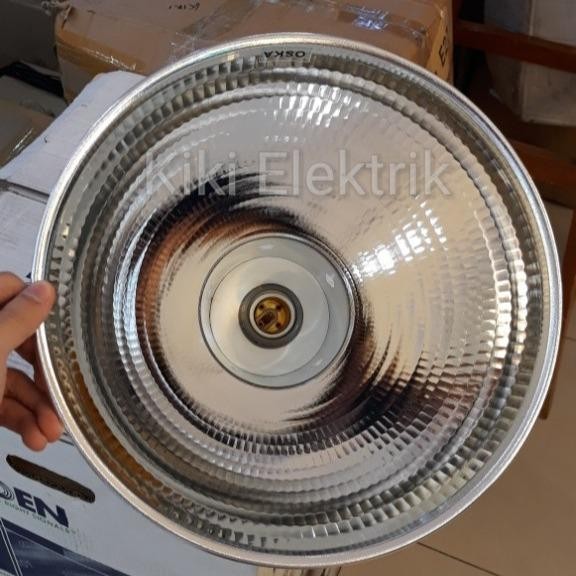 KAP LAMPU GANTUNG INDUSTRI KILAP DIAMETER 30 CM + FITTING E27 MURAH