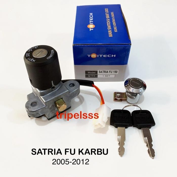 KUNCI KONTAK SET PLUS KUNCI JOK SATRIA FU 150 KARBU 2005-2012 SATRIA FU BARONG KARBU