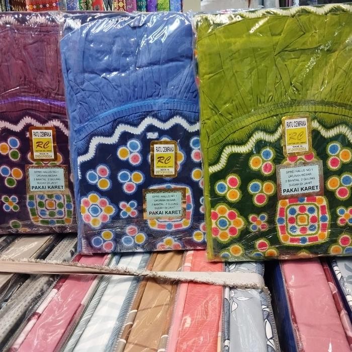 Sprei Batik RC Ratu Cempaka 180x200 Original / Seprai Jadul Batik Asli Pakai Karet