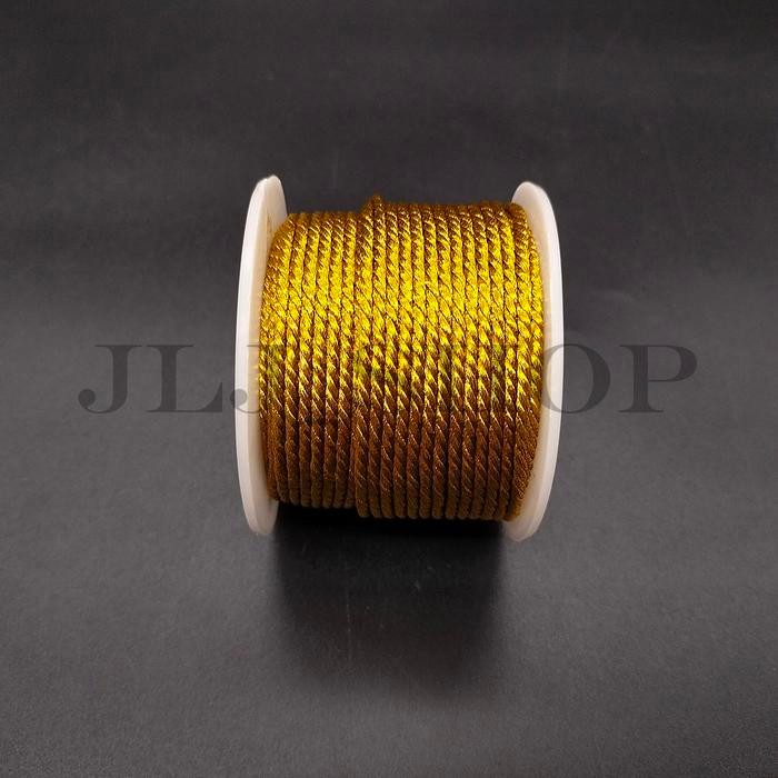 

Tali Kur Tambang 2Mm Gold /Untuk Tali Craft Tali Souvernir Dll Meteran Kode 252