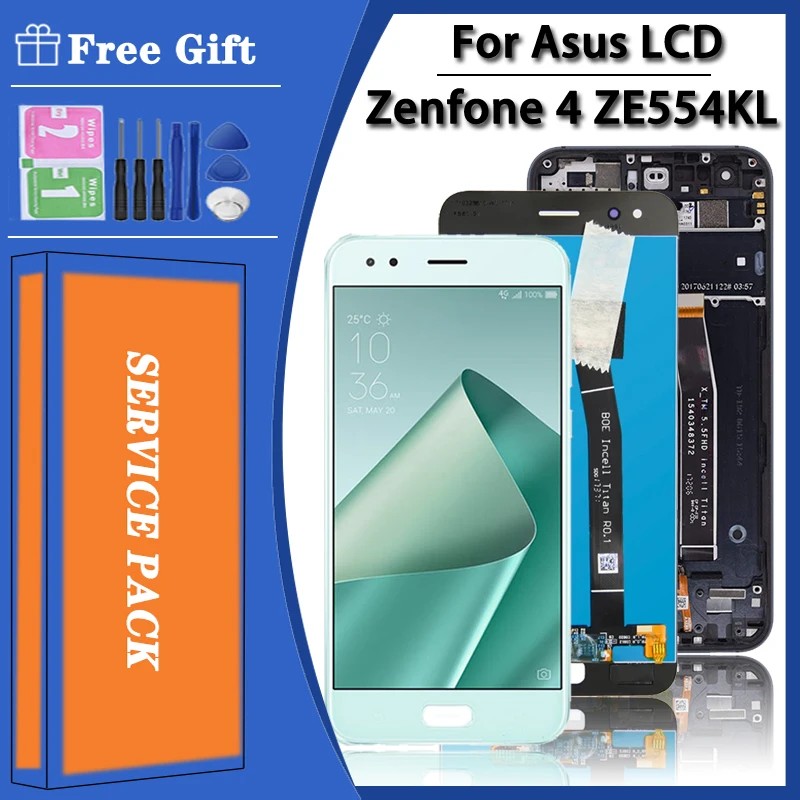 5.5"Original For Asus Zenfone 4 ZE554KL LCD Z01KD, Z01KDA, Z01KS Display Touch Screen Digitizer Asse