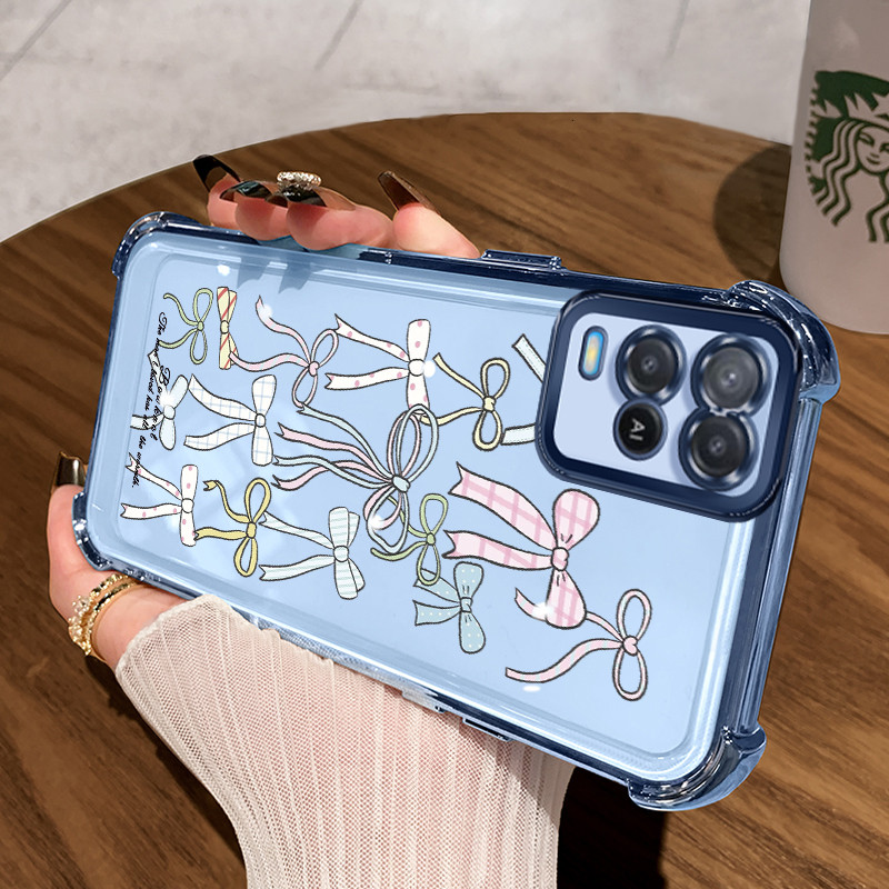 Casing Hp untuk OPPO A54 Case Kasing Glitter Perlindungan airbag Kesing Silikon Softcase Cesing