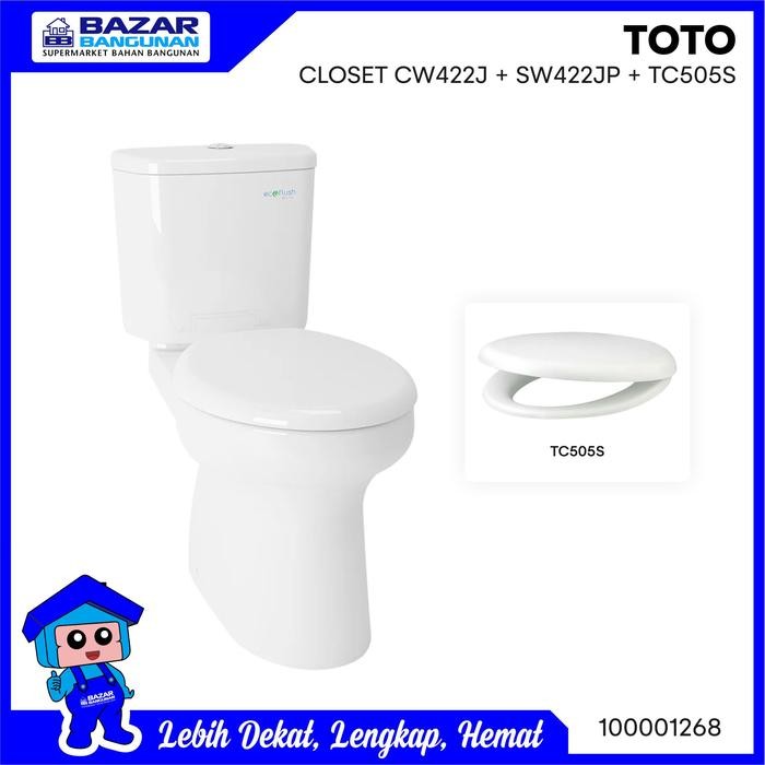 Toto - Closet Kloset Toilet Duduk Cw422J Sw422Jp / Cw 422 J Sw Jp Tc505S