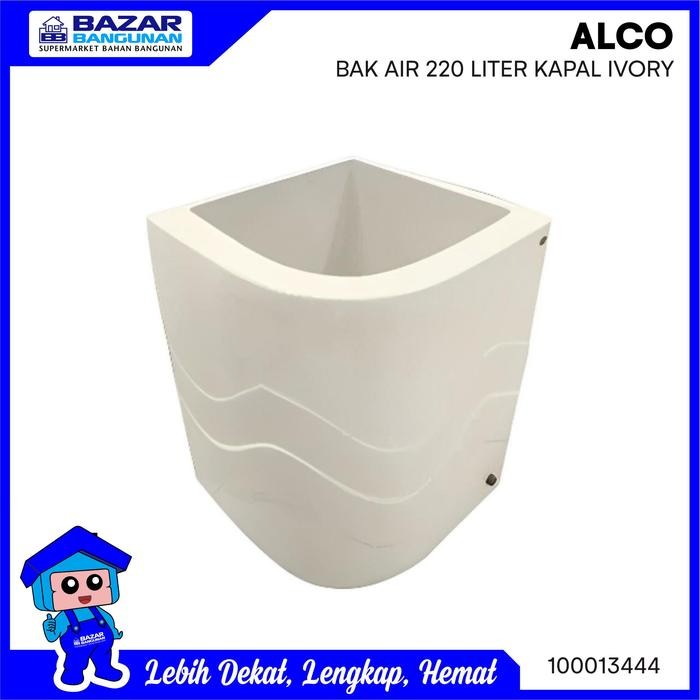 Alco - Bak Air Mandi Sudut Luxury Fiber Glass 220 Liter 220 Ltr Ivory