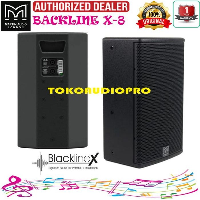 Speaker Martin Audio Blackline X8 Ultra-Compact Two-Way Speaker Pasif X-8