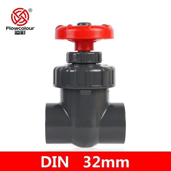 Flowcolour UPVC 32mm Gate Valve Connectors Garden PVC Water Pipe