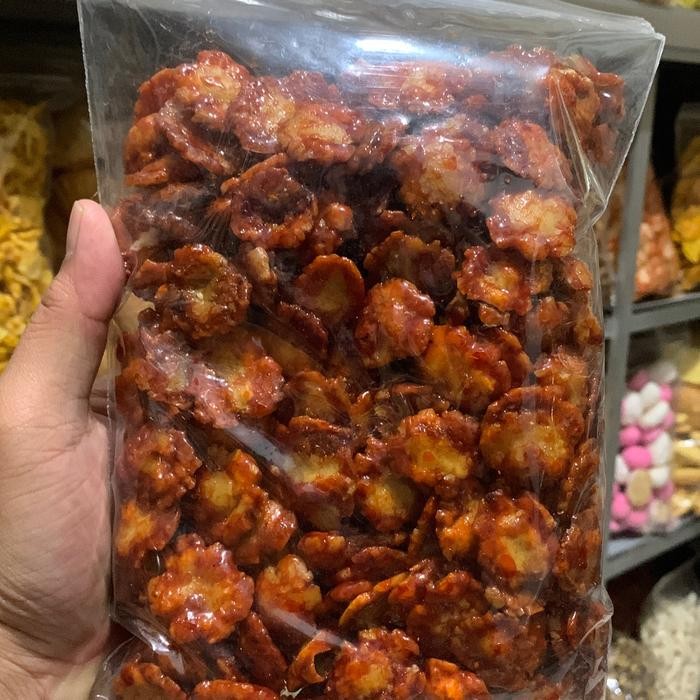 

Emping Melinjo Balado Rasa Pedas Manis Dan Renyah Kemasan 500 Gram Dan 150 Gram Cemilan Makanan Rasa