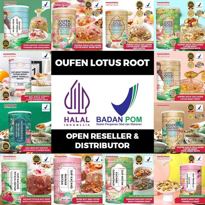 

Oufen Lotus Root Powder PREMIUM GOLD COLLAGEN Bubuk Akar Teratai EXTRA New