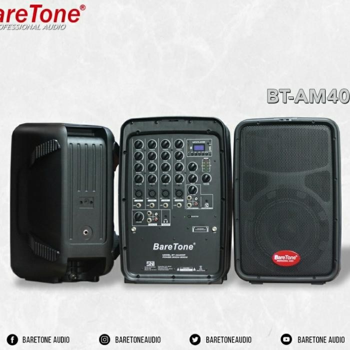 Speaker Aktif Baretone Portable Bt Am400P Sepasang Am 400P Am 400