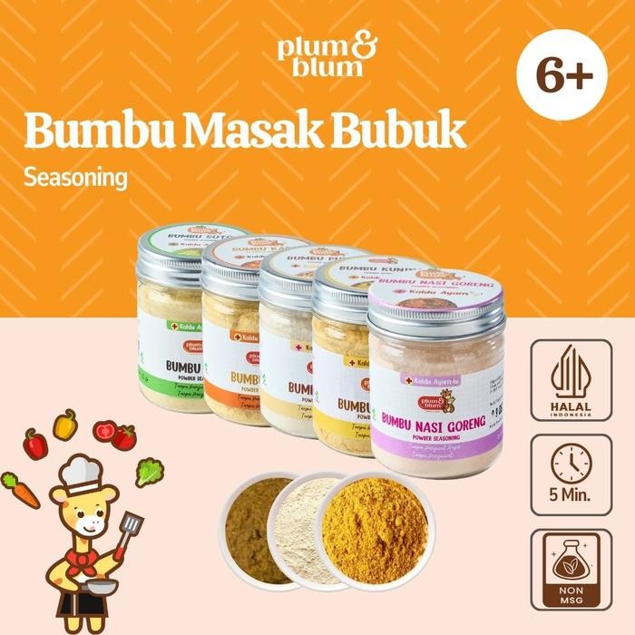 

Plum & Blum Bumbu Masak Mpasi Non MSG Bumbu Soto Bumbu Putih Powder - 50 gr New
