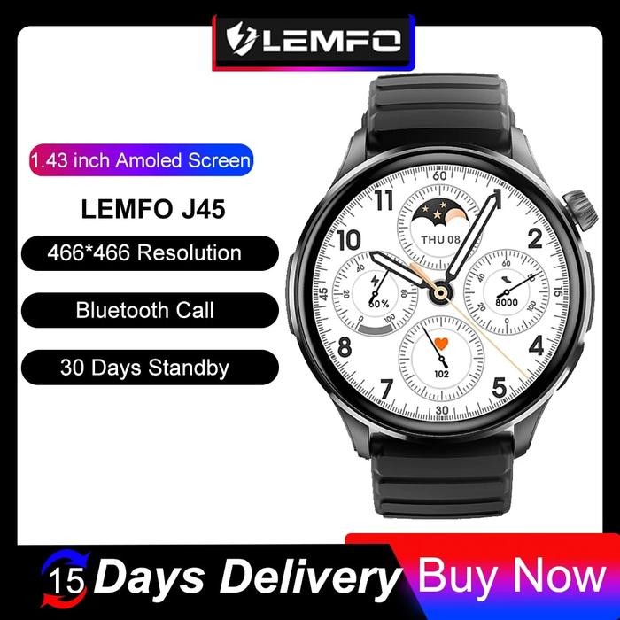 LEMFO Smart Watch Screen Bluetooth Call Smartwatch Men 2023 100+