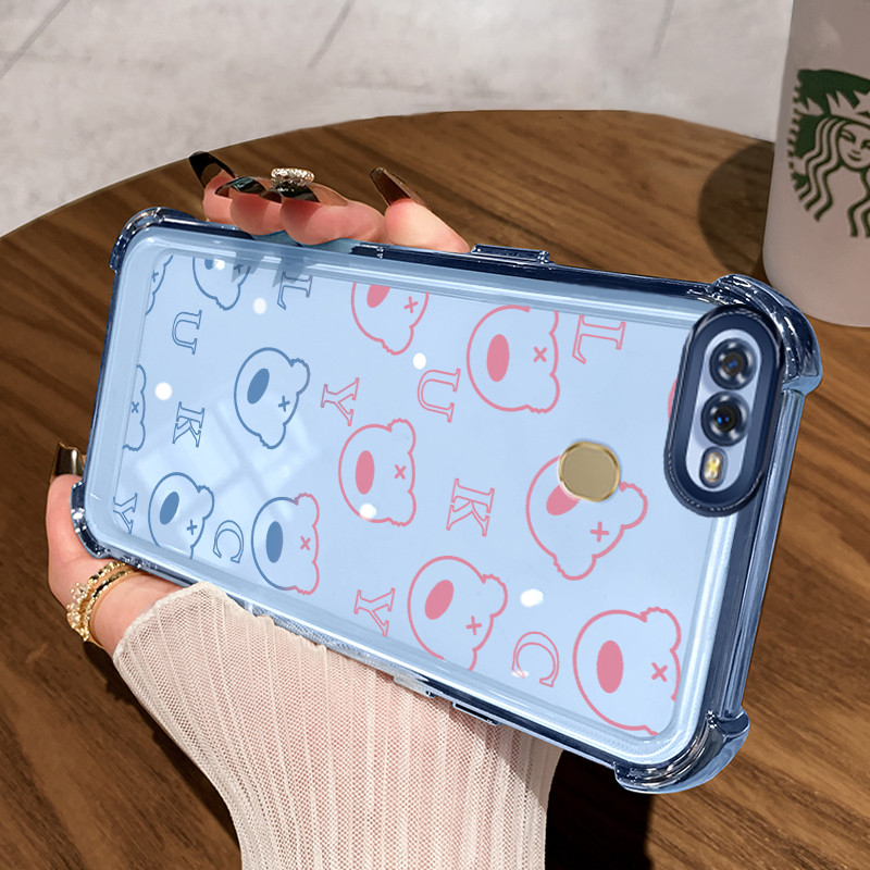 Casing Hp untuk OPPO A7 A5s A12 A12s A11K Case Kasing Glitter Perlindungan airbag Elastis Kesing Sil