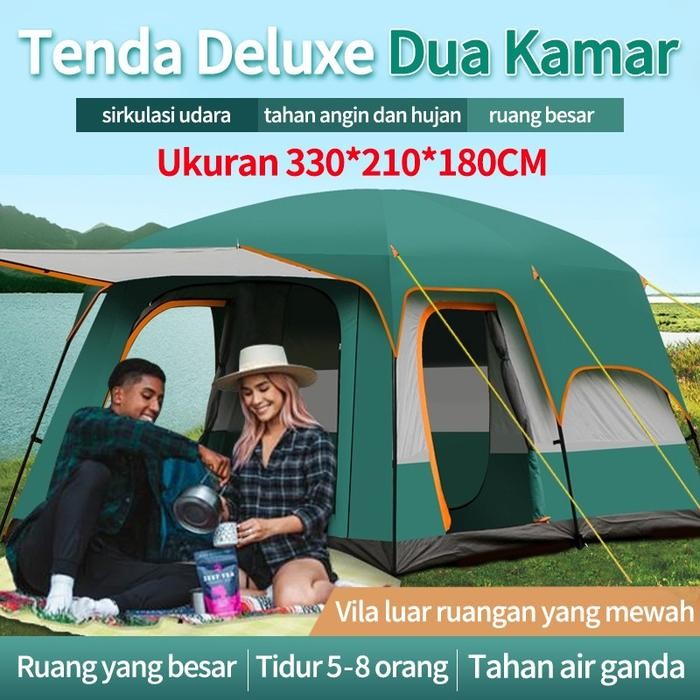 5-8 Orang Wateroof Camping Tent / Portable Tenda / Tenda Camping *